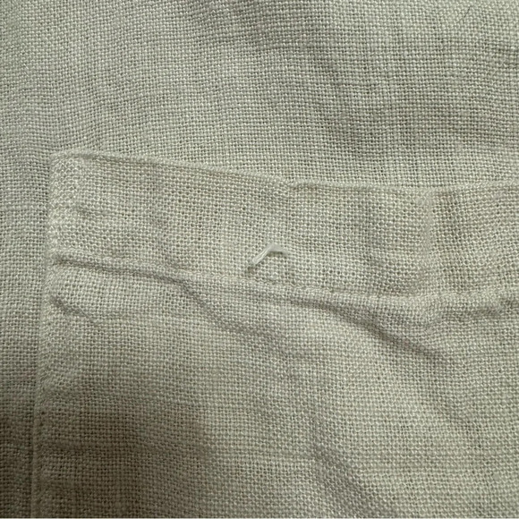 CP Shades Small Linen Button Down Shirt Lagenlook Long Sleeve Pockets - Picture 7 of 8